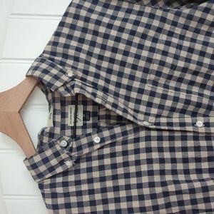 J.Crew Men's Gingham Slim Button-Down | M